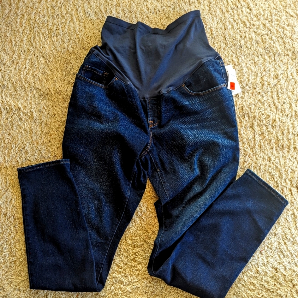 Old Navy maternity jeans, full panel